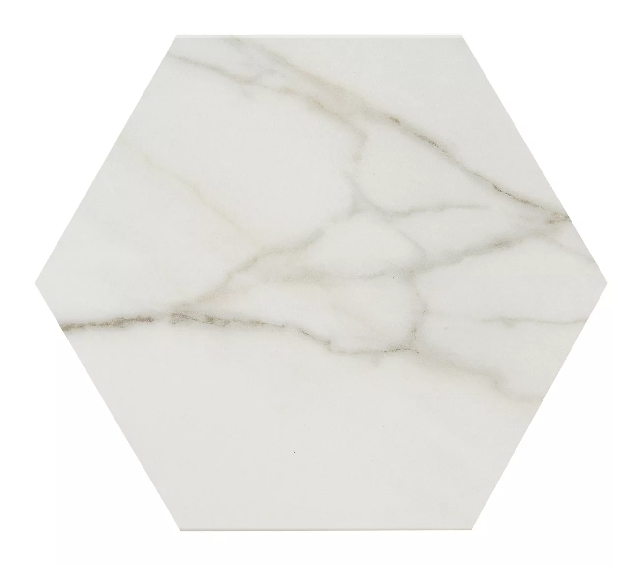 MY11HEX89KMT Mythique Marble Calacatta Venecia 8"HEX Matte