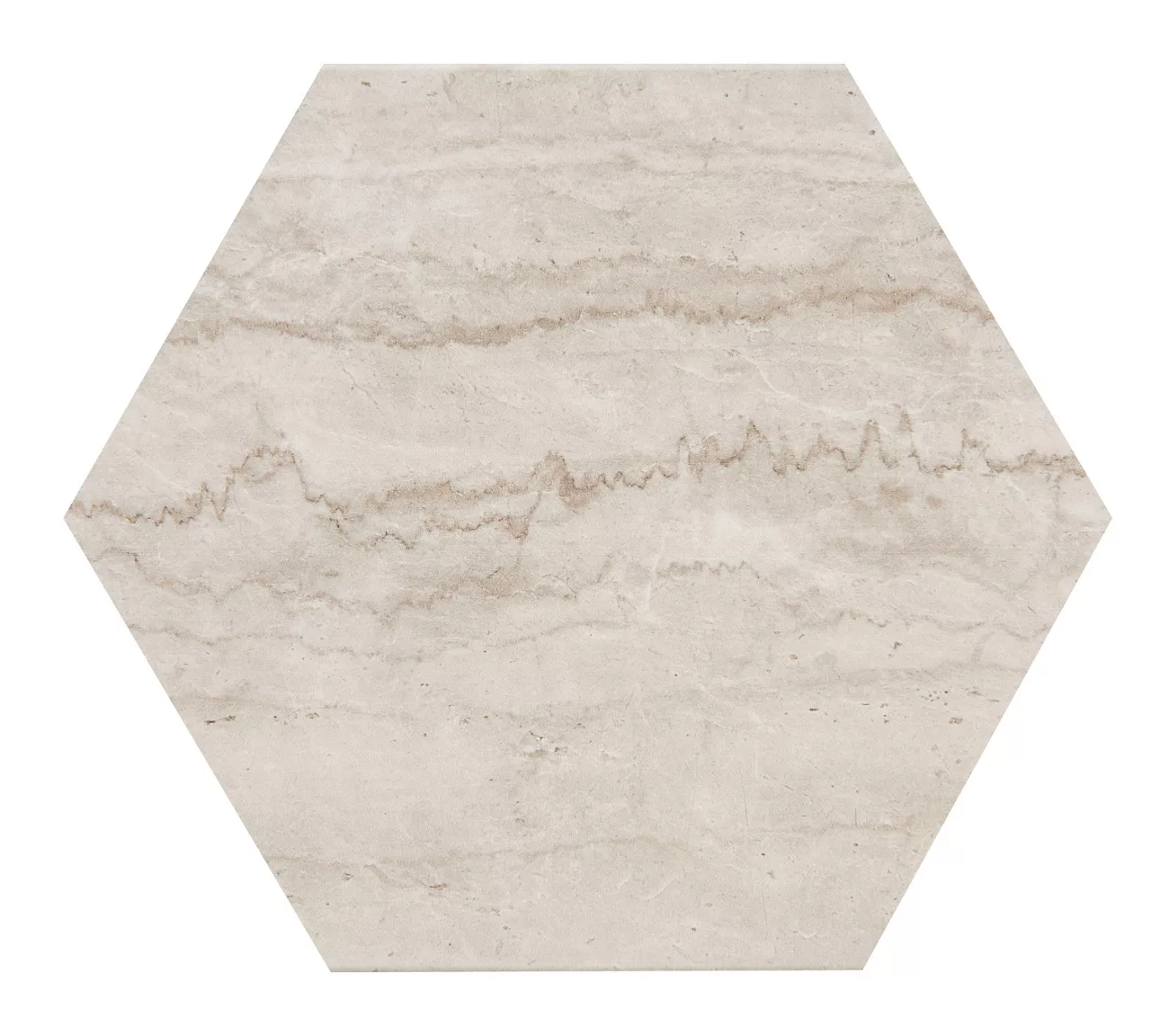 MY13HEX89KMT Mythique Marble Botticino 8"HEX Matte