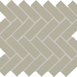 Color Wheel Mosaic Architectural Gray Herringbone