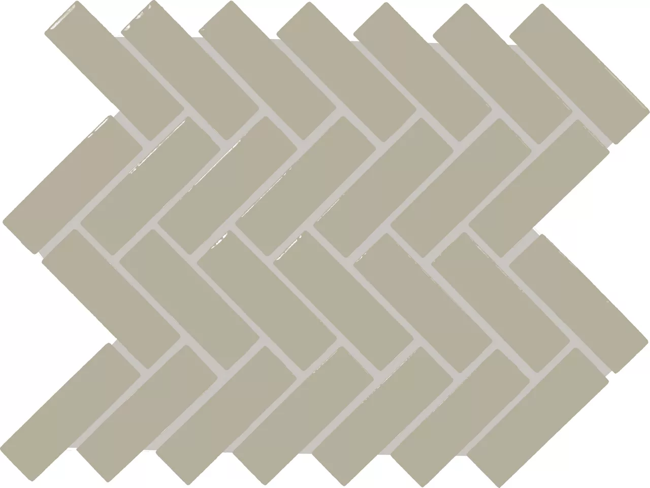 Color Wheel Mosaic Architectural Gray Herringbone