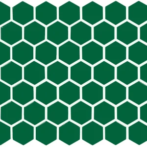 Color Wheel Mosaic Emerald Hexagon