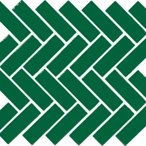 Color Wheel Mosaic Emerald Herringbone