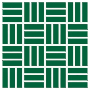 Color Wheel Mosaic Emerald Lattice Weave