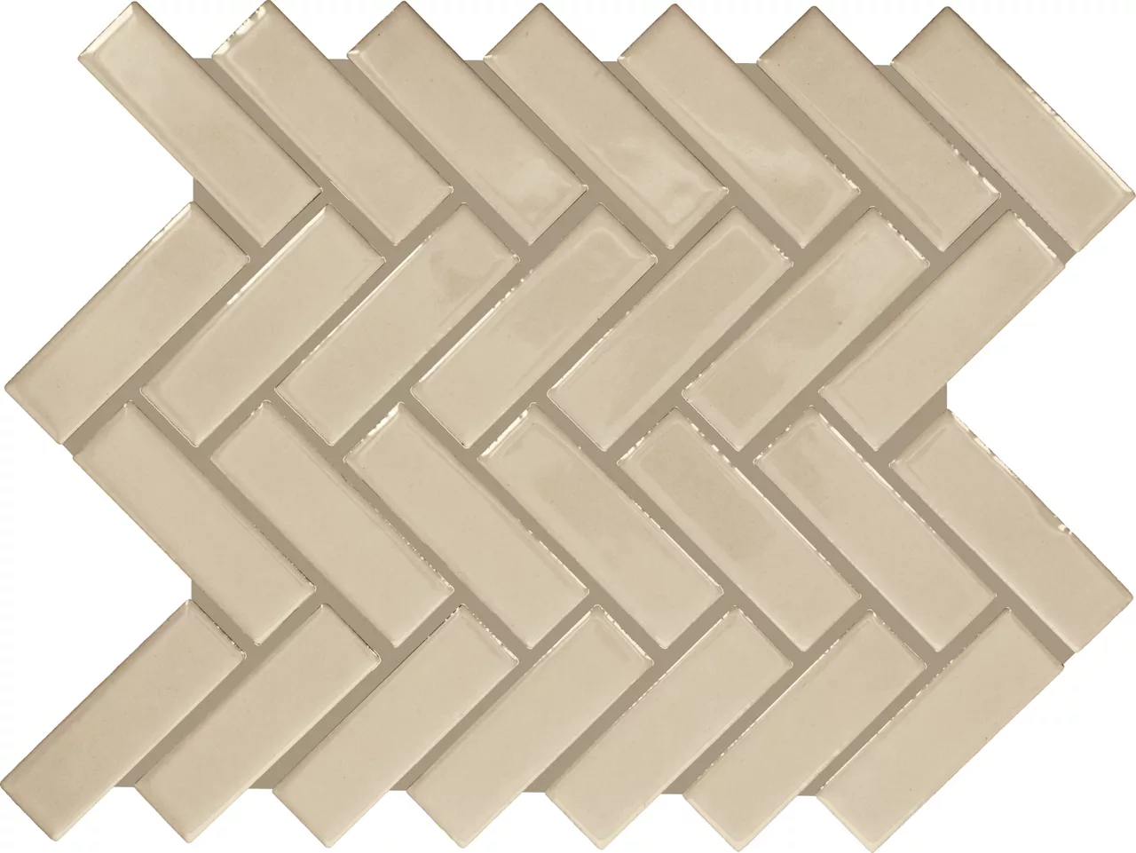 Color Wheel Mosaic Urban Putty Herringbone