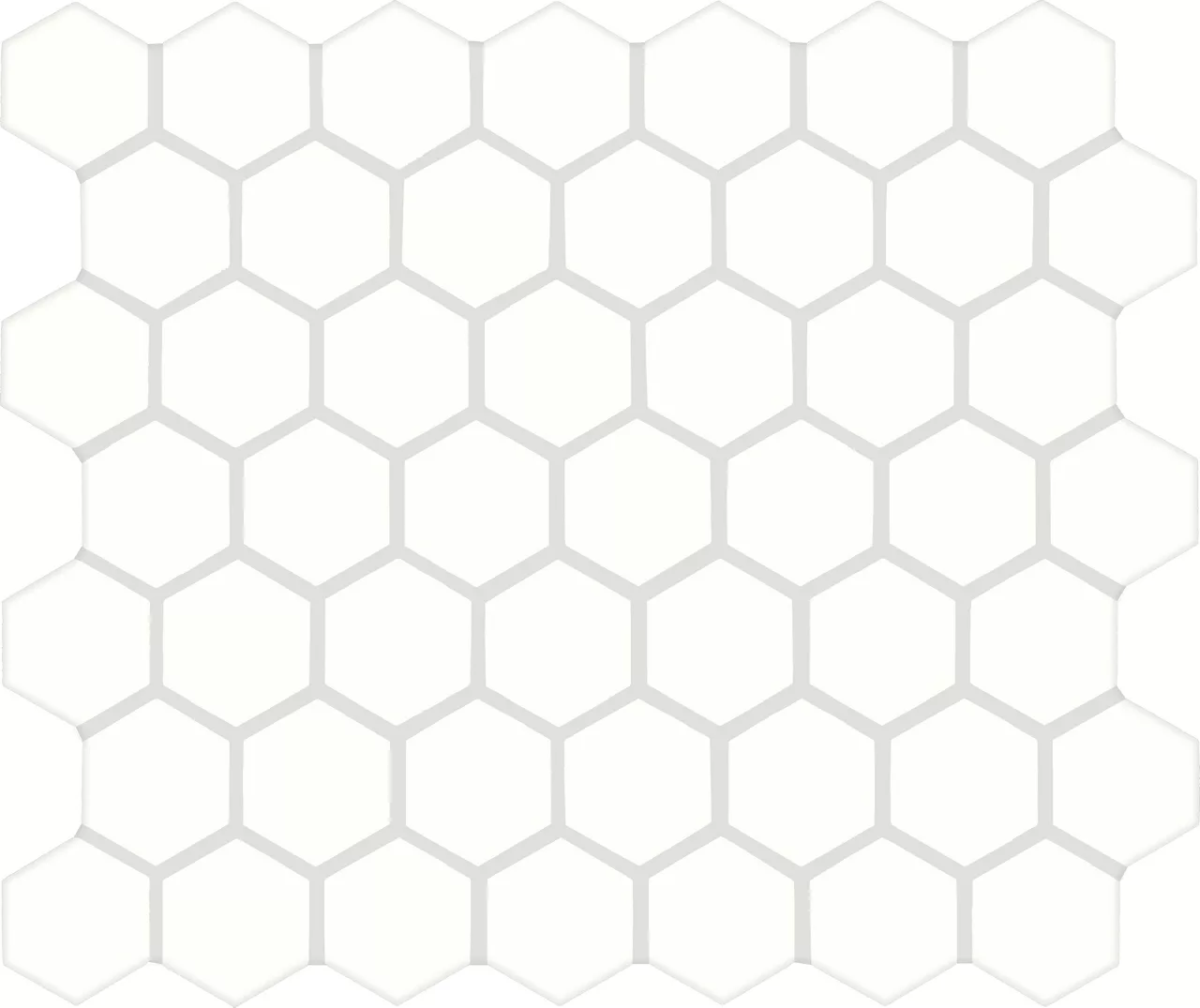 Color Wheel Mosaic Arctic White Hexagon