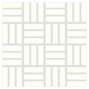 Color Wheel Mosaic Arctic White Lattice Weave