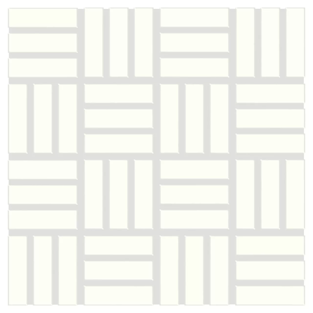 Color Wheel Mosaic Arctic White Lattice Weave