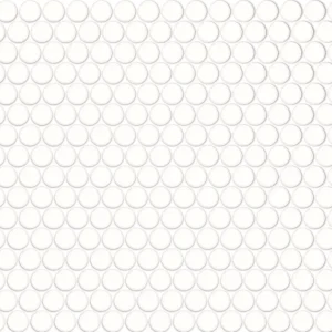 Color Wheel Mosaic Arctic White Penny Rounds