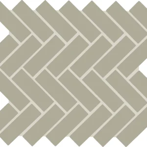 Color Wheel Mosaic Matte Architectural Gray Herringbone