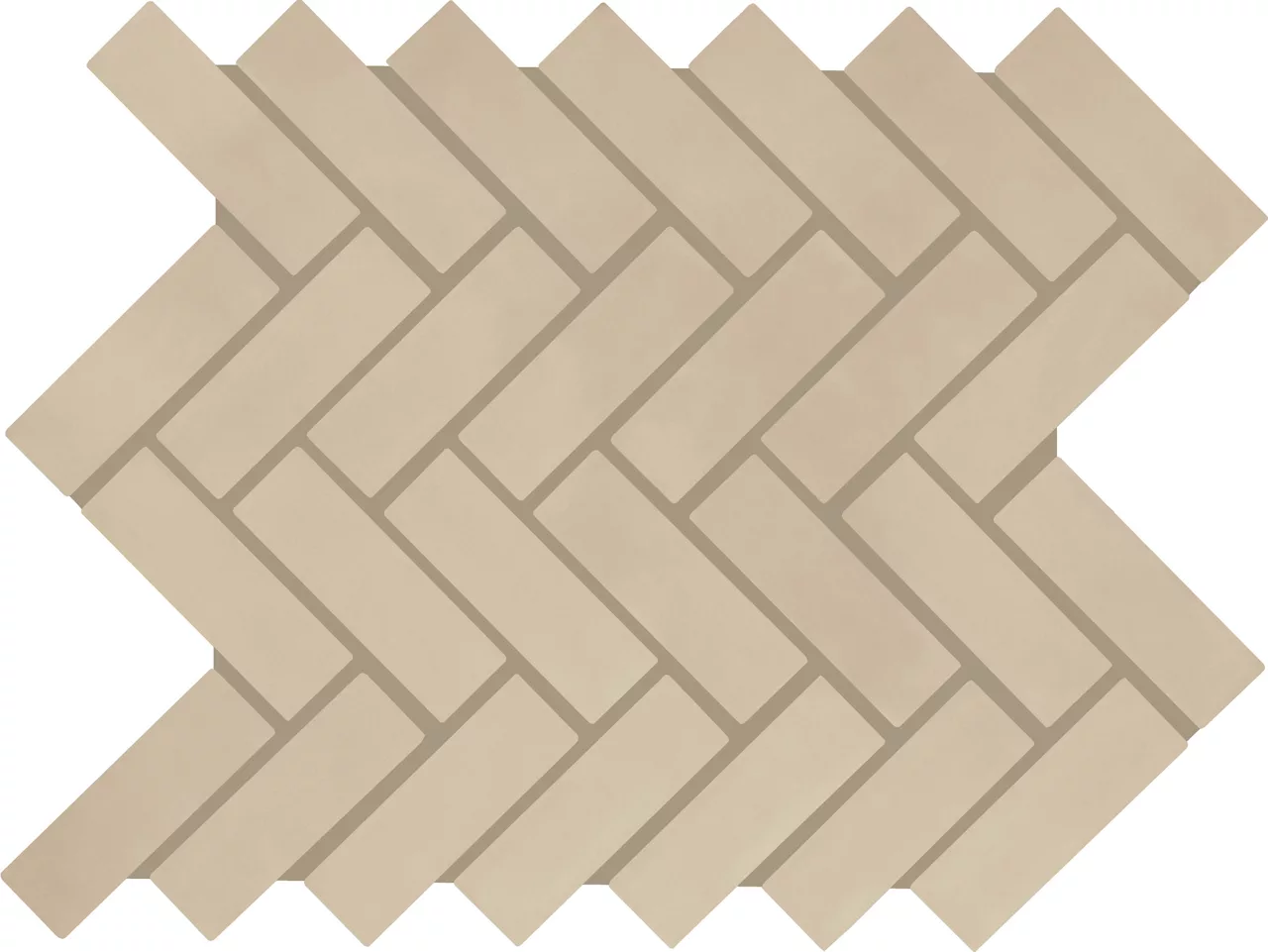 Color Wheel Mosaic Matte Urban Putty Herringbone