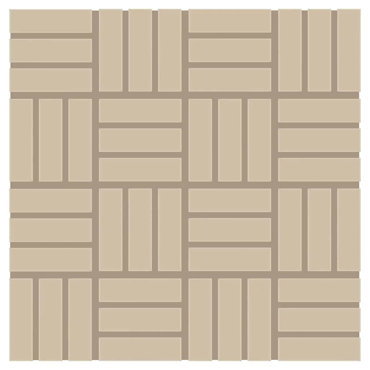 Color Wheel Mosaic Matte Urban Putty Lattice Weave