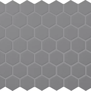 Color Wheel Mosaic Matte Suede Gray Hexagon
