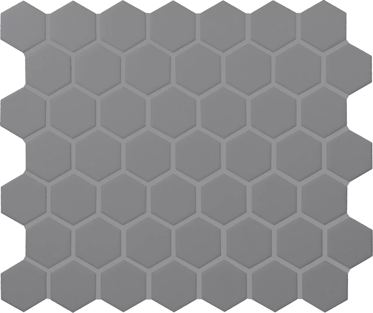 Color Wheel Mosaic Matte Suede Gray Hexagon