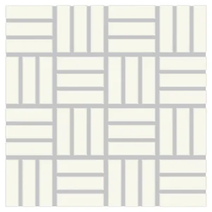Color Wheel Mosaic Matte Arctic White Lattice Weave