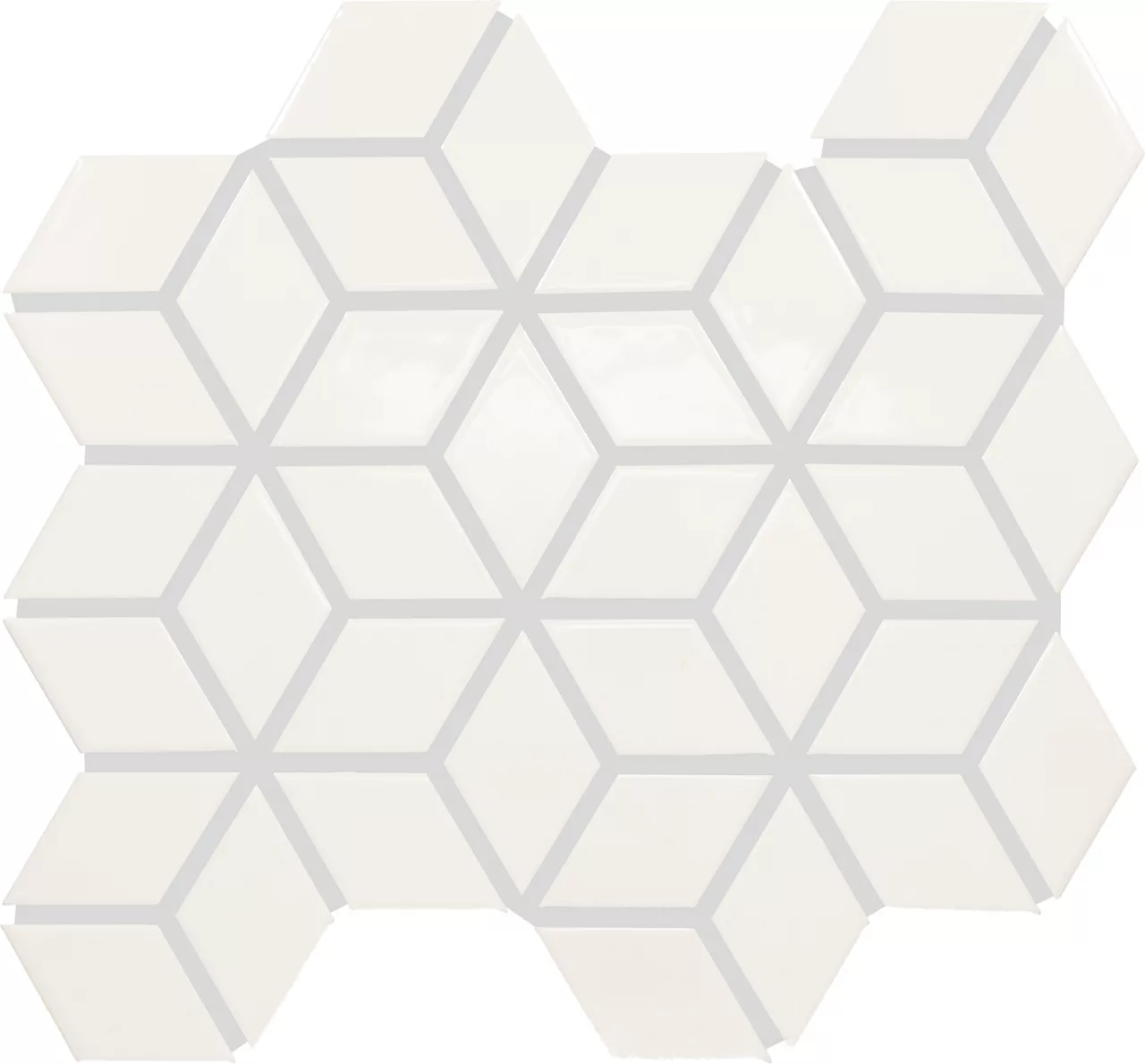 Color Wheel Retro Matte Arctic White 3D Cube