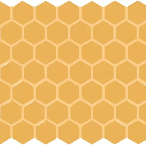 Color Wheel Mosaic Mustard Hexagon