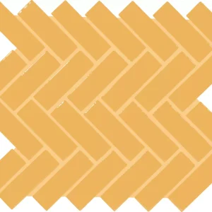 Color Wheel Mosaic Mustard Herringbone
