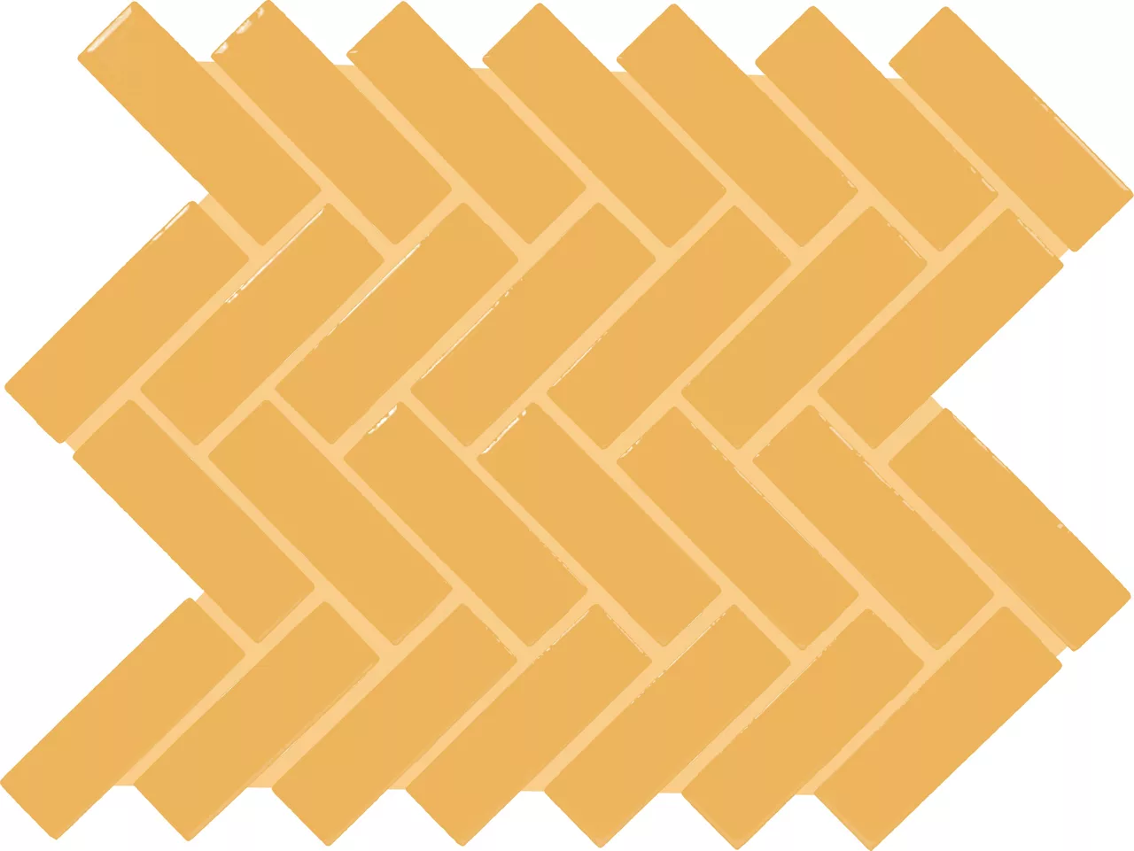 Color Wheel Mosaic Mustard Herringbone