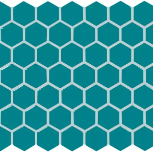 Color Wheel Mosaic Ocean Blue Hexagon
