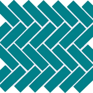 Color Wheel Mosaic Ocean Blue Herringbone