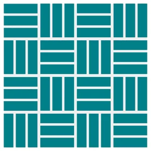 Color Wheel Mosaic Ocean Blue Lattice Weave