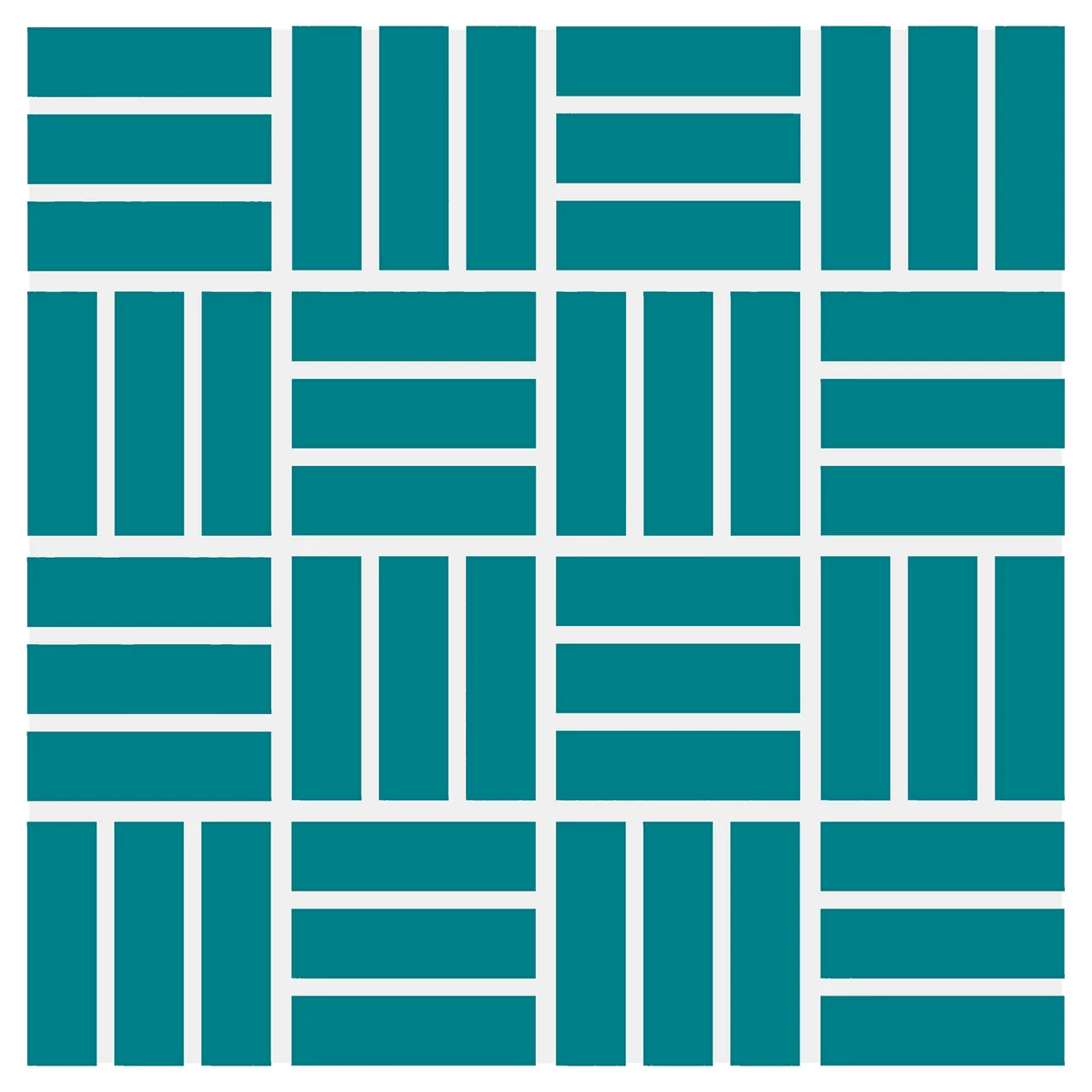 Color Wheel Mosaic Ocean Blue Lattice Weave