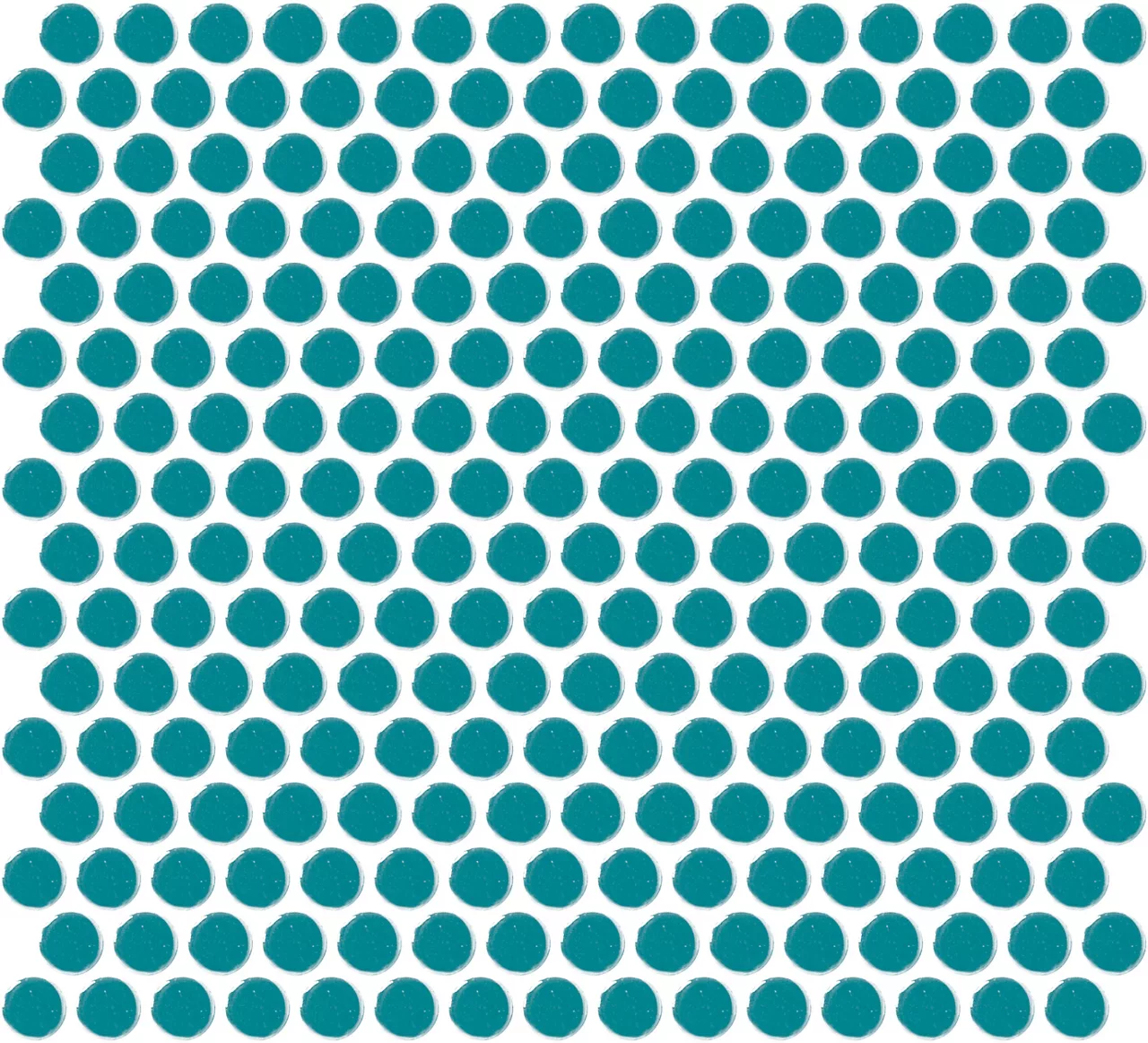 Color Wheel Mosaic Ocean Blue Penny Rounds