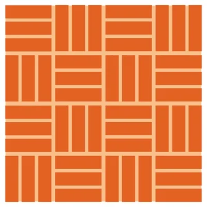Color Wheel Mosaic Orange Burst Lattice Weave