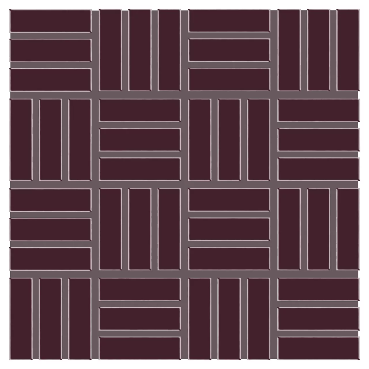 Color Wheel Mosaic Plum Crazy Lattice Weave