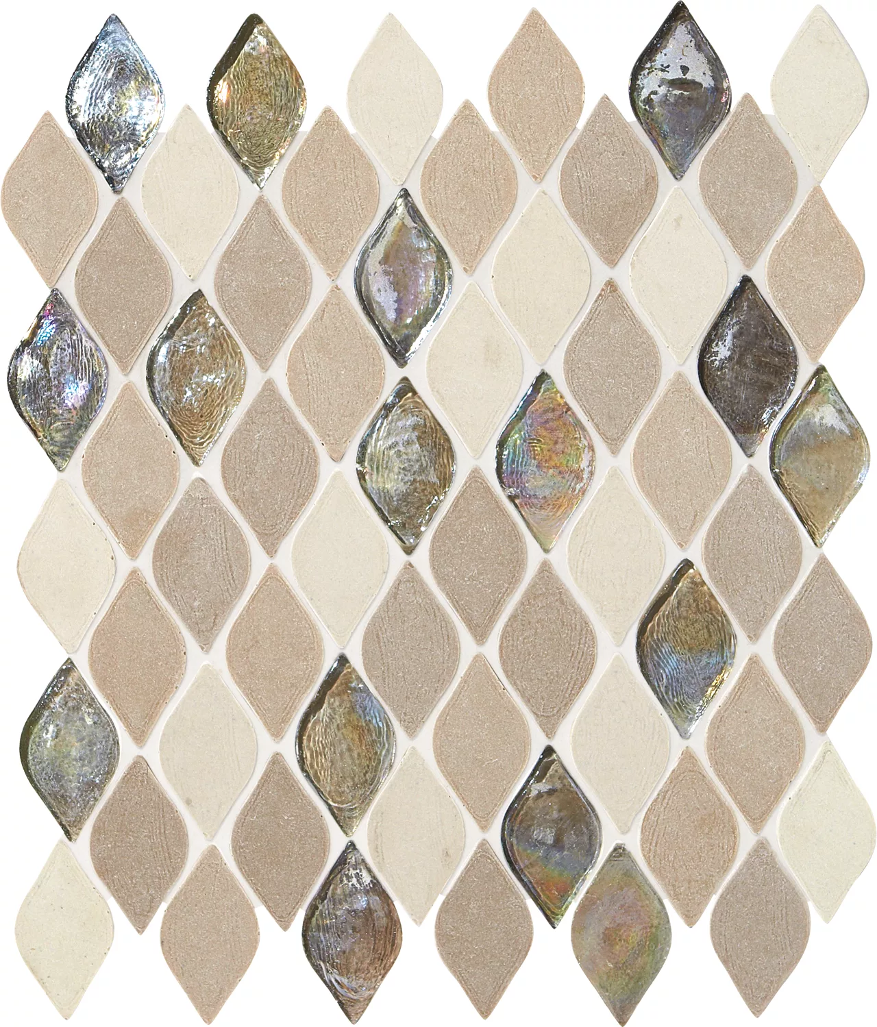 Decorative Accents Blanc Et Beige Raindrop