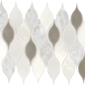 Decorative Accents Lumia Leaf White Leaf