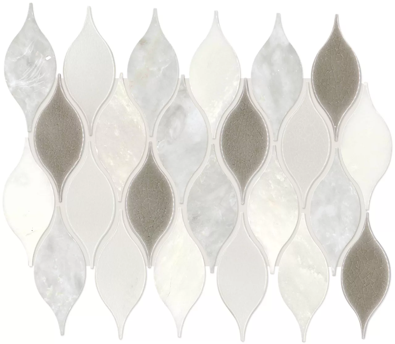 Decorative Accents Lumia Leaf White Leaf