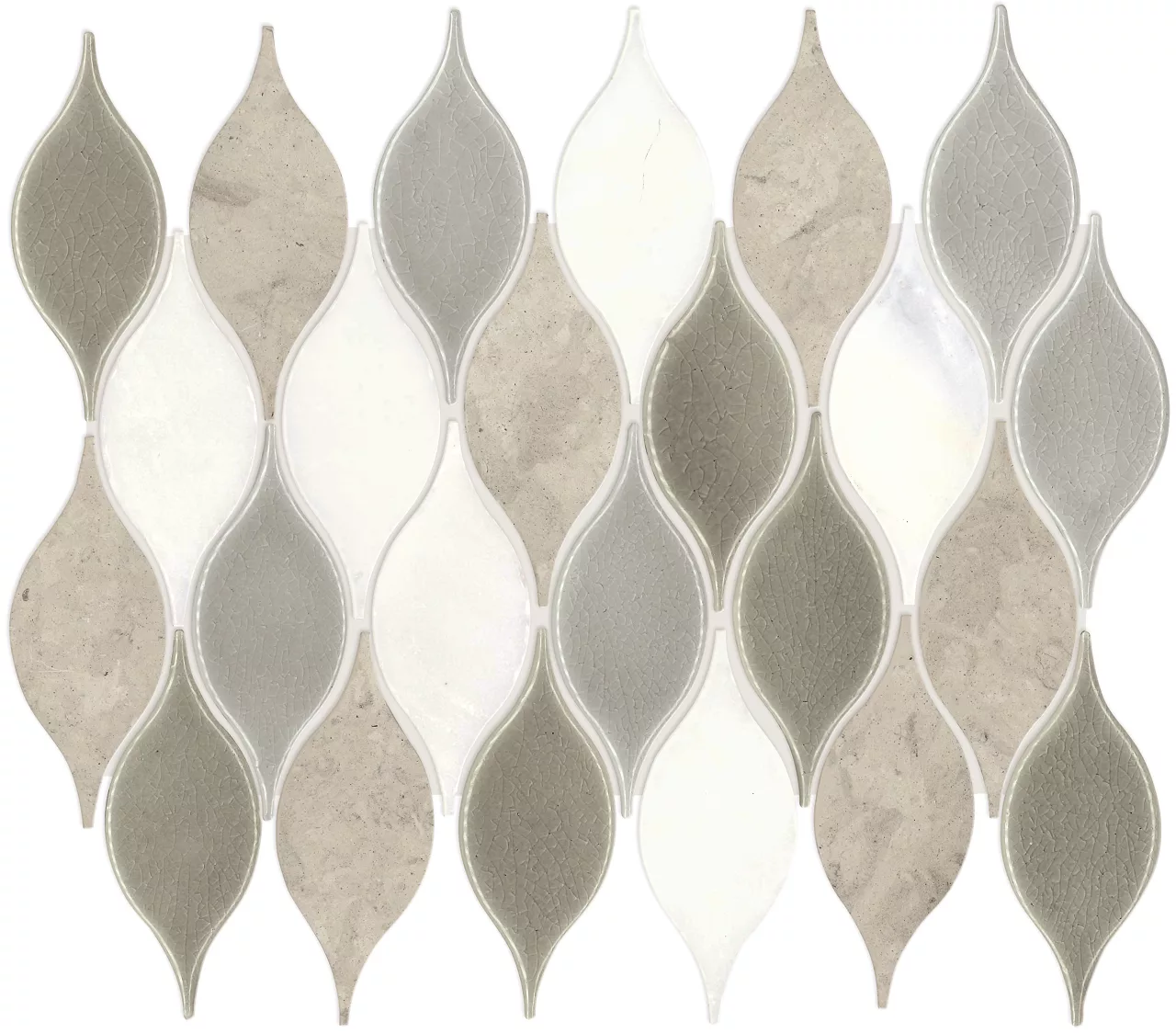 Decorative Accents Lumia Leaf Gray Leaf