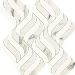 Eclessia Marble Arabescato Argento Blend Wave