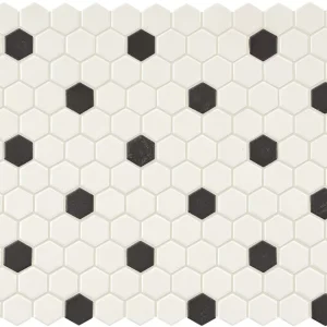 Keystones Arctic White/Black Hexagon