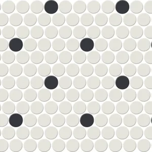 Keystones Arctic White/Black Penny Rounds