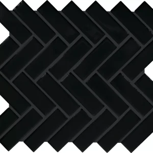 Color Wheel Mosaic Black Herringbone