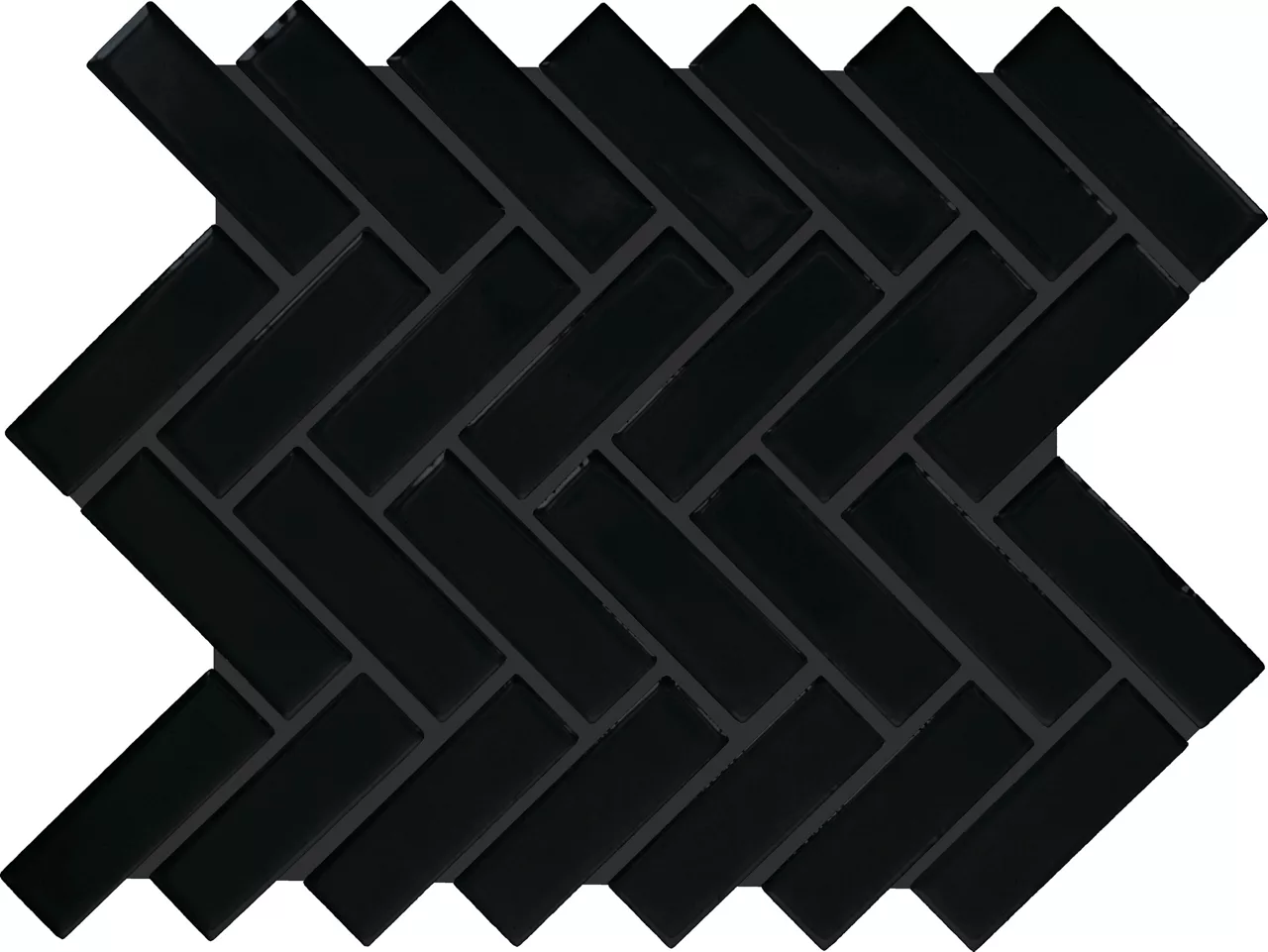 Color Wheel Mosaic Black Herringbone