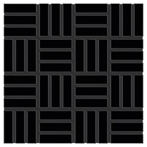 Color Wheel Mosaic Black Lattice Weave