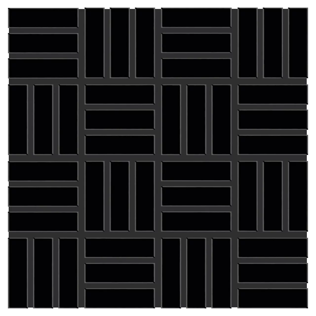 Color Wheel Mosaic Black Lattice Weave