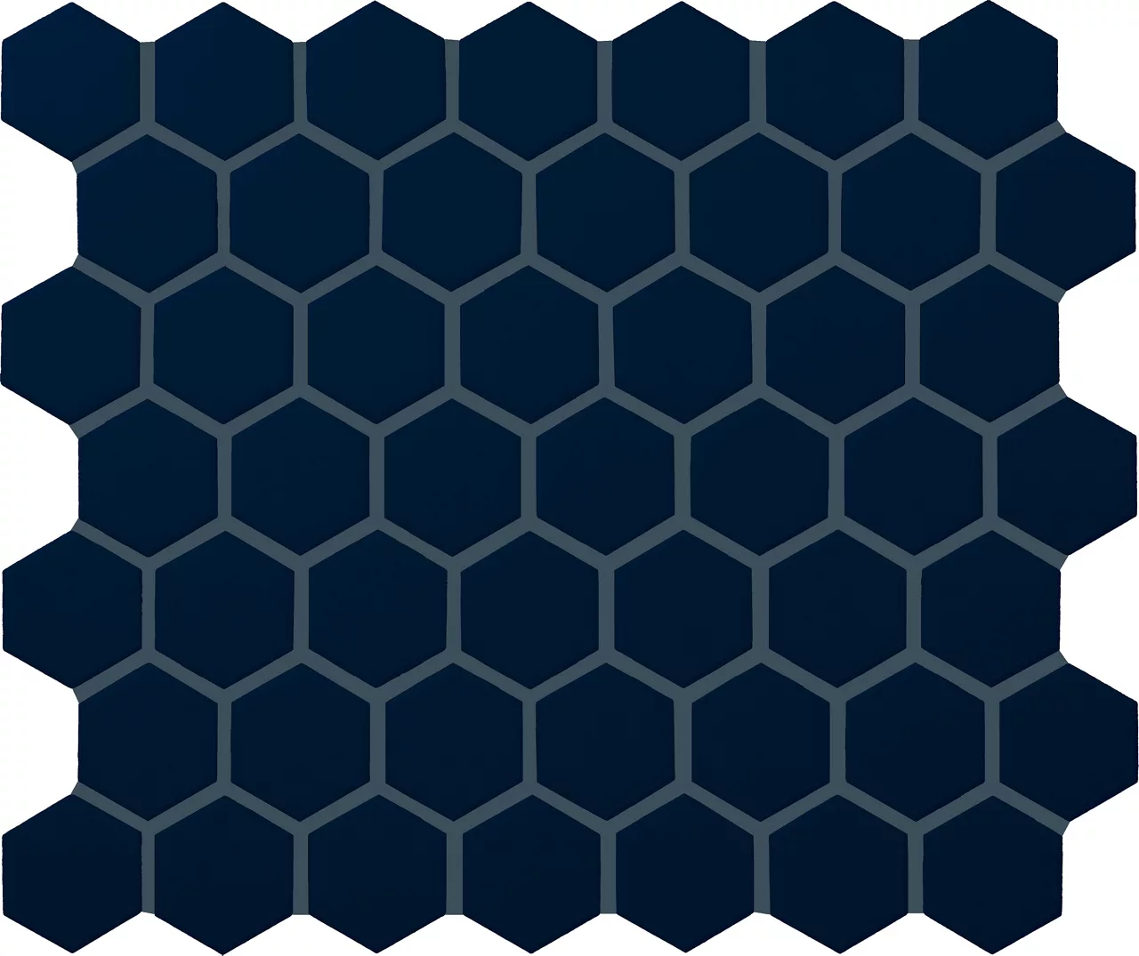 Color Wheel Mosaic Navy Hexagon