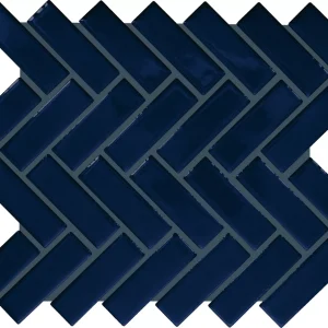Color Wheel Mosaic Navy Herringbone