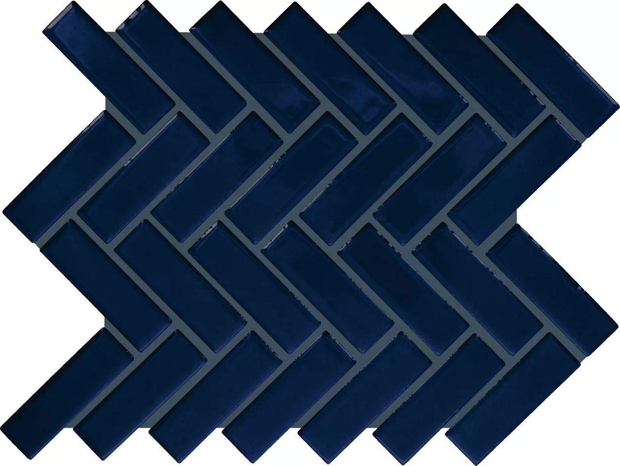 Color Wheel Mosaic Navy Herringbone