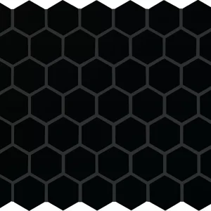Color Wheel Mosaic Matte Black Hexagon