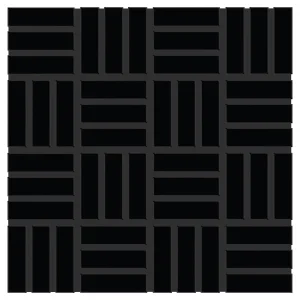 Color Wheel Mosaic Matte Black Lattice Weave