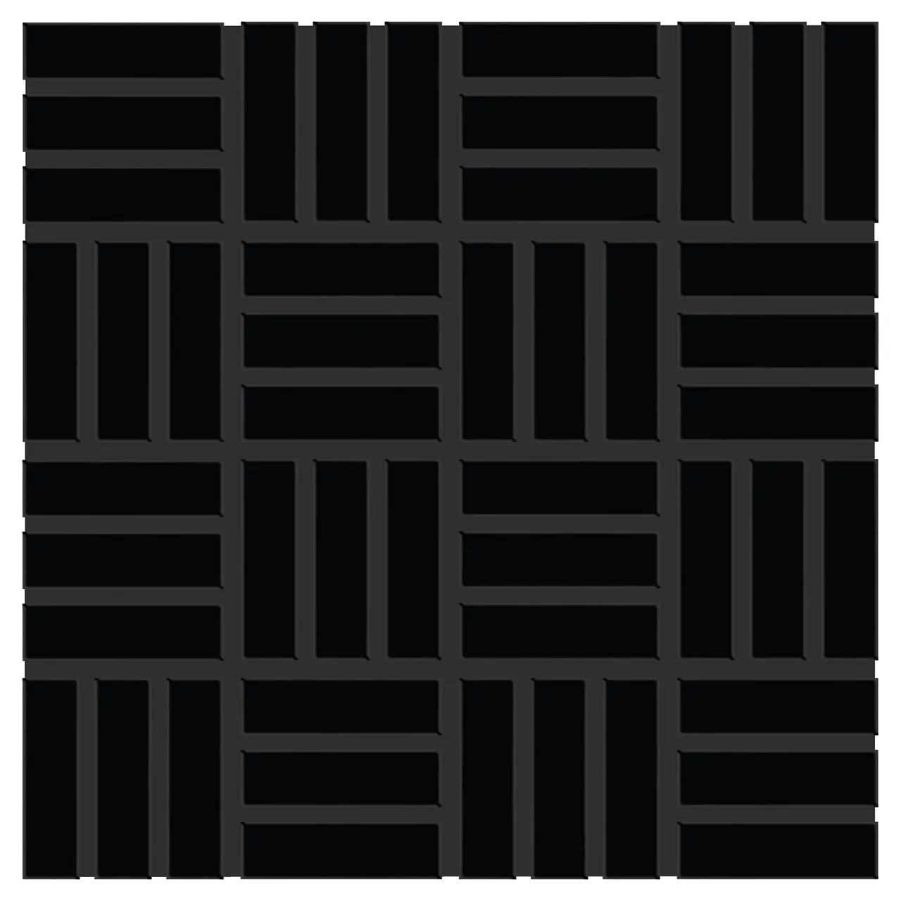 Color Wheel Mosaic Matte Black Lattice Weave