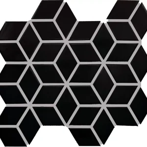 Color Wheel Retro Matte Black 3D Cube