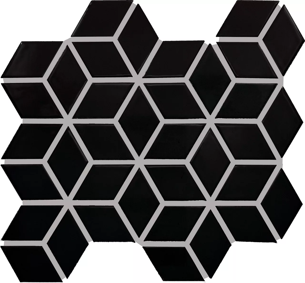 Color Wheel Retro Matte Black 3D Cube