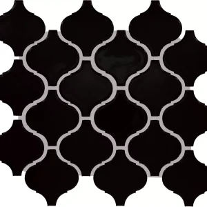 Color Wheel Retro Matte Black Arabesque