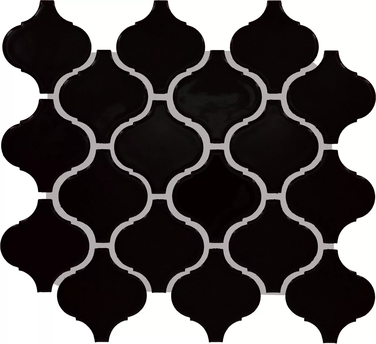 Color Wheel Retro Matte Black Arabesque